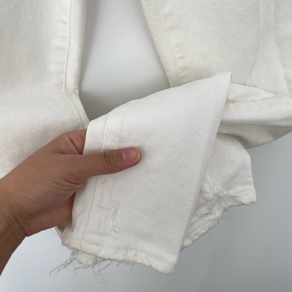 Moussy Vintage Mid-Rise Skinny White Distressed Denim Jeans - Picture 5 of 15